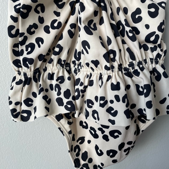Baby Gap Cheetah Print Peplum Skirt One Piece Bathingsuit Size 5T - Picture 12 of 13